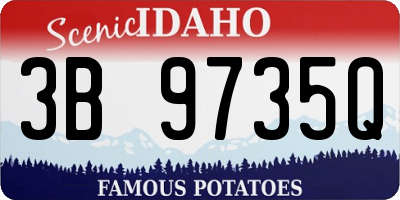 ID license plate 3B9735Q