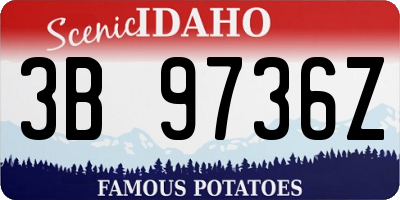ID license plate 3B9736Z