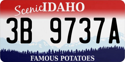 ID license plate 3B9737A