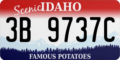 ID license plate 3B9737C