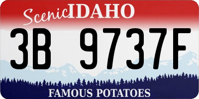 ID license plate 3B9737F