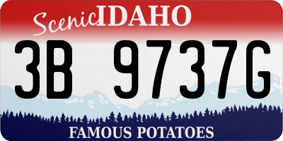 ID license plate 3B9737G