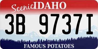 ID license plate 3B9737I