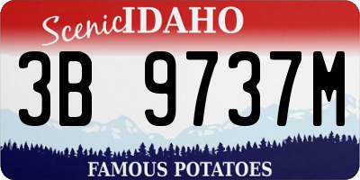 ID license plate 3B9737M