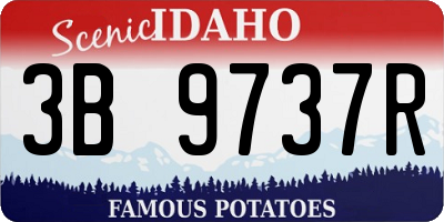 ID license plate 3B9737R