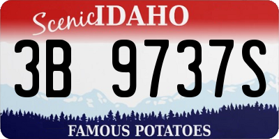 ID license plate 3B9737S