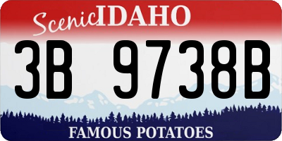 ID license plate 3B9738B