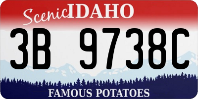 ID license plate 3B9738C