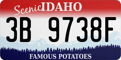 ID license plate 3B9738F