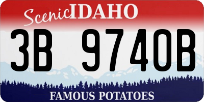 ID license plate 3B9740B