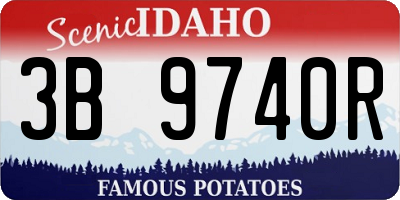 ID license plate 3B9740R