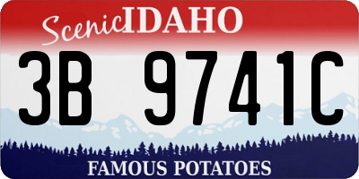 ID license plate 3B9741C