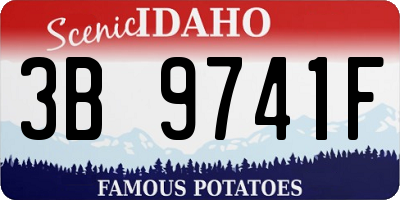 ID license plate 3B9741F