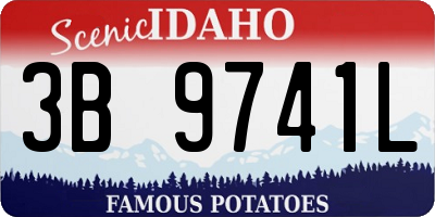 ID license plate 3B9741L