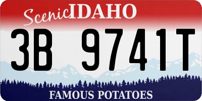 ID license plate 3B9741T