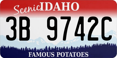 ID license plate 3B9742C