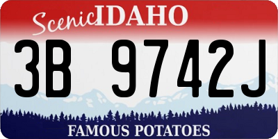 ID license plate 3B9742J
