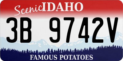 ID license plate 3B9742V