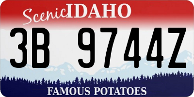 ID license plate 3B9744Z