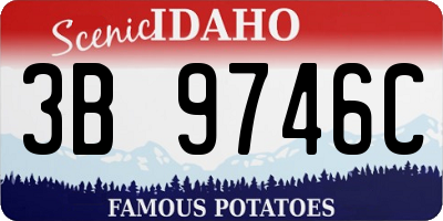 ID license plate 3B9746C