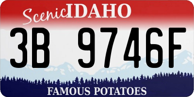 ID license plate 3B9746F