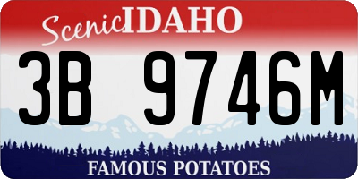 ID license plate 3B9746M