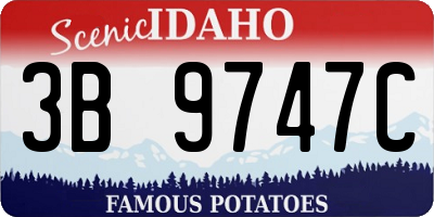 ID license plate 3B9747C