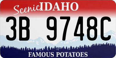 ID license plate 3B9748C