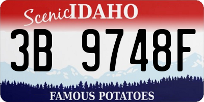 ID license plate 3B9748F