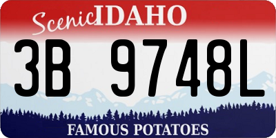 ID license plate 3B9748L