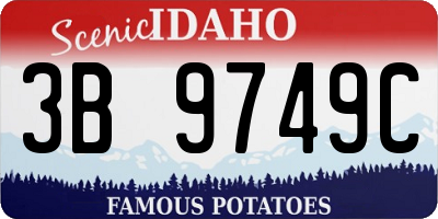 ID license plate 3B9749C