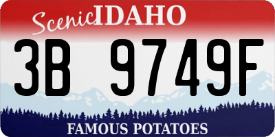 ID license plate 3B9749F