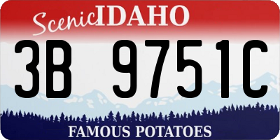 ID license plate 3B9751C