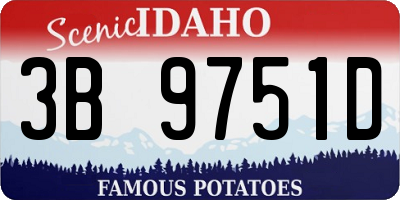 ID license plate 3B9751D
