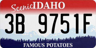 ID license plate 3B9751F