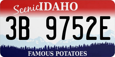 ID license plate 3B9752E