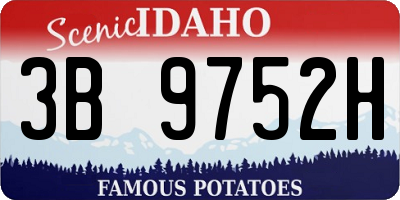 ID license plate 3B9752H