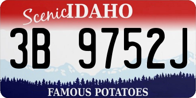 ID license plate 3B9752J