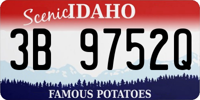 ID license plate 3B9752Q