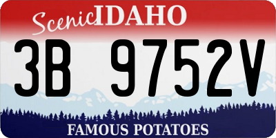 ID license plate 3B9752V
