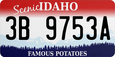 ID license plate 3B9753A
