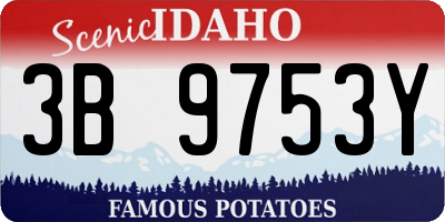 ID license plate 3B9753Y