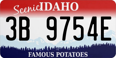 ID license plate 3B9754E