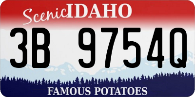 ID license plate 3B9754Q