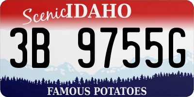 ID license plate 3B9755G