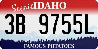 ID license plate 3B9755L