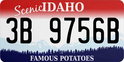 ID license plate 3B9756B