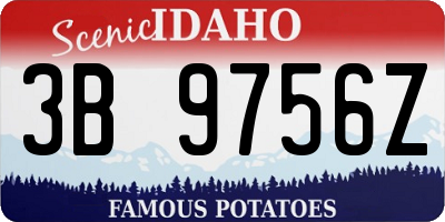 ID license plate 3B9756Z