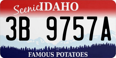 ID license plate 3B9757A