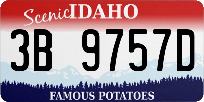 ID license plate 3B9757D